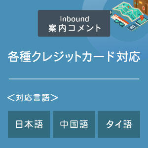 各種クレジットカード対応案内コメント （インバウンド向け）（日中タイ）